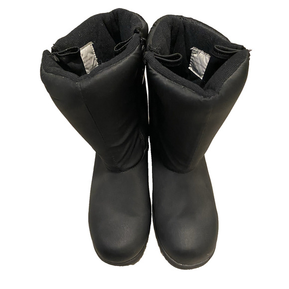 Totes Roberta Boots Womens Size 8 Black Waterproof Side Zipper Snow Winter Boots - Picture 1 of 11